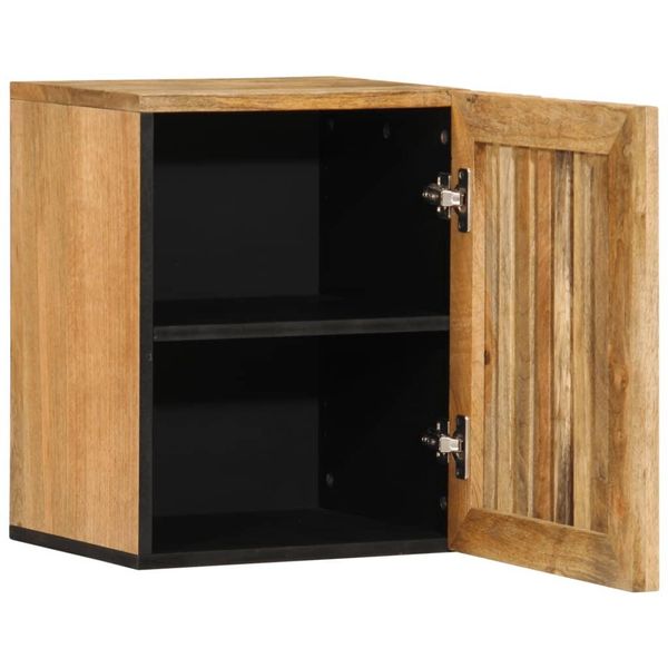 Syfax™ Mobile A Parete Da Bagno 38X34X48Cm Legno Massello Mango Grezzo-image
