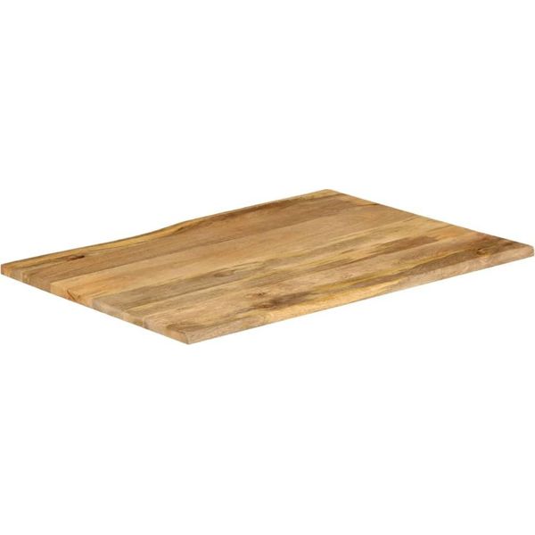 Syfax™ Piano Tavolo 110X80X3,8 Cm Bordi Vivi In Legno Massello Mango-image