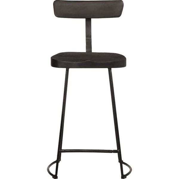 Syfax™ Sgabelli Da Bar 2 Pz Neri 49X43X88 Cm Legno Massello Di Mango-image