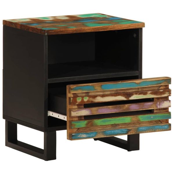 Syfax™ Comodino 40X34X46 Cm In Legno Massello Di Recupero-image