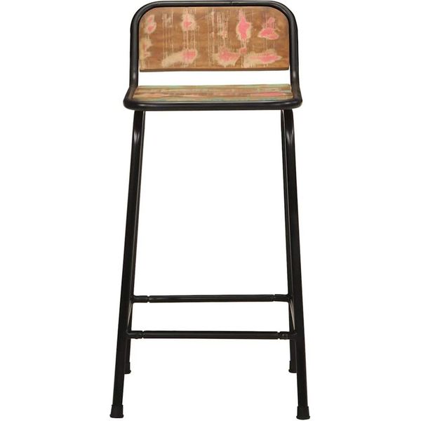 Syfax™ Sgabelli Da Bar 2 Pz 46X35,5X80 Cm Legno Massello Di Recupero-image