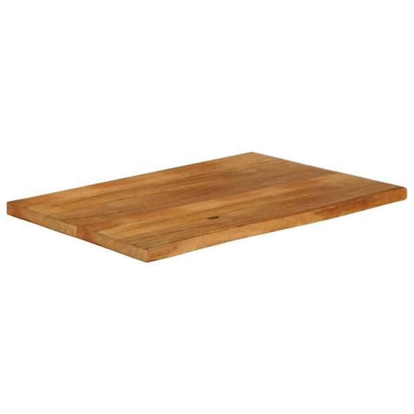Syfax™ Piano Tavolo Bordi Vivi 100X60X3,8Cm In Legno Massello Di Mango-image