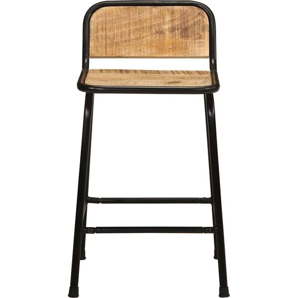 Syfax™ Sgabelli Da Bar 4 Pz 46X35,5X70 Cm Legno Massello Grezzo Mango-image