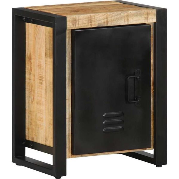 Syfax™ Comodini 2 Pz In Legno Massello Di Mango Grezzo-image