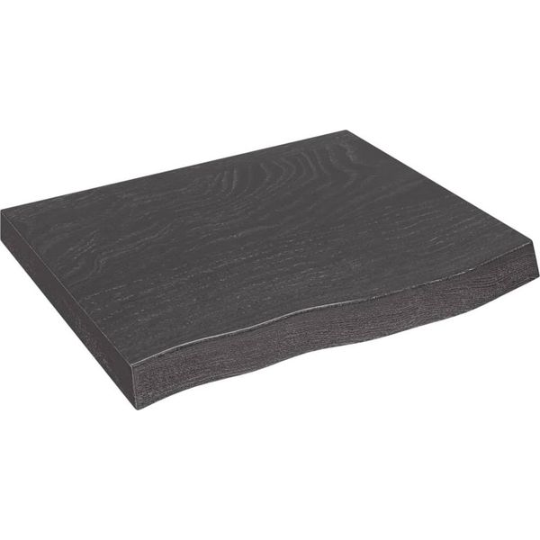 Syfax™ Ripiano Marrone Scuro 60X30X(2-6) Cm Massello Rovere Trattato-image