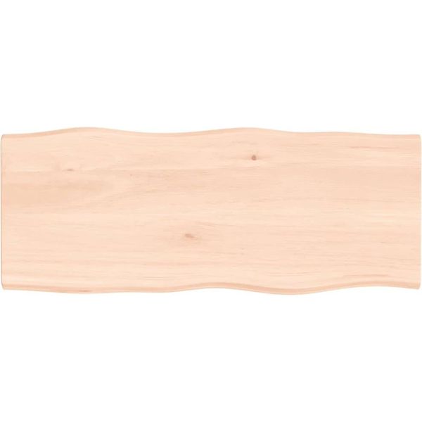 Syfax™ Piano Per Tavolo 100X40X2 Cm In Rovere Non Trattato Bordi Vivi-image