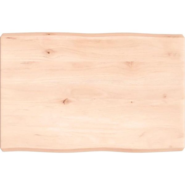 Syfax™ Piano Per Tavolo 60X40X(2-6) Cm Rovere Non Trattato Bordi Vivi-image