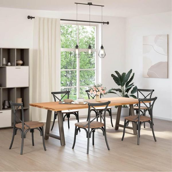 Syfax™ Gambe Per Tavolo Da Pranzo A Forma Di A 2 Pz 70X(72-73) Cm In Acciaio-image