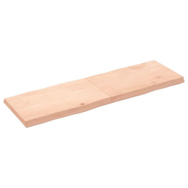 Syfax™ Piano Per Tavolo 160X50X(2-6) Cm Rovere Non Trattato Bordi Vivi-image