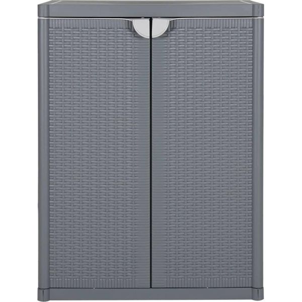 Syfax™ Armadio Da Giardino Grigio 65X45X88 Cm In Rattan Pp-image