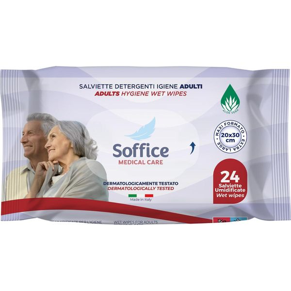 Salviette Rinfrescanti Multiuso Per Adulti (288 Salviette) - 12 Confezioni Da 24 Salviettine Umidificate E Igienizzanti| Accessori E Prodotti Per L'igiene-image