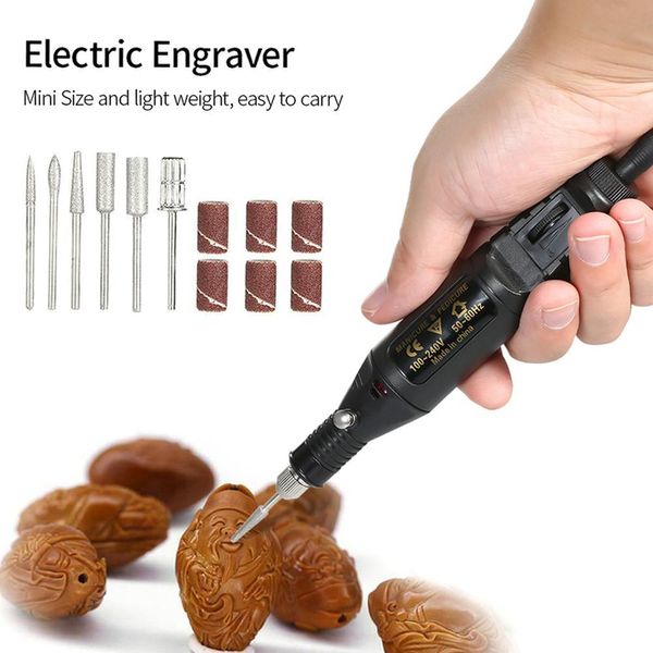 14Pcs 100V-240V Mini Smerigliatrice Elettrica Trapano Strumento A Velocità Variabile Rotante Incisione Penna Intaglio Set Di Strumenti Per La Fresatura Lucidatura-image