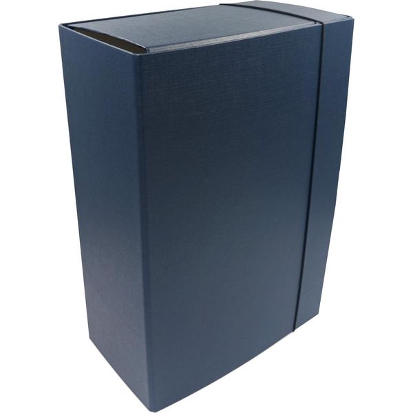 Cartella A4 Con Elastico, Blu Navy, 120 Mm, Delfino-image