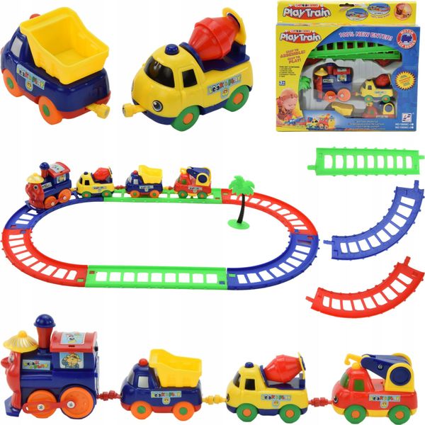 Lolex | Treno Locomotiva Per Bambini - 21 × 5 × 28 Cm - 3 Vagoni - Funzionamento A Batteria - Da 3 Anni-image