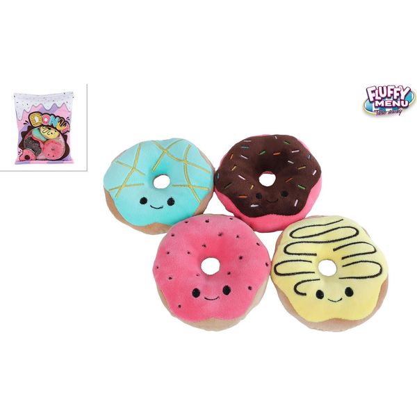 Van Manen Peluche Fluffy Menu Con 4 Ciambelle - Peluche Da 40 Cm-image