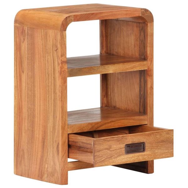 Syfax™ Comodino 40X30X60 Cm In Legno Massello Acacia Finitura Ambra-image