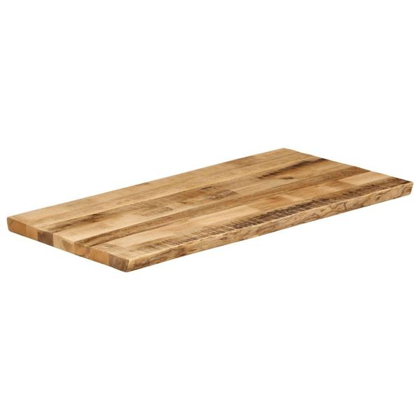 Syfax™ Piano Tavolo Bordi Vivi 110X60X3,8 Cm Legno Di Mango Grezzo-image