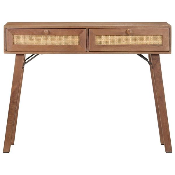 Syfax™ Tavolo Consolle 100X35X76 Cm In Legno Massello Di Mango-image