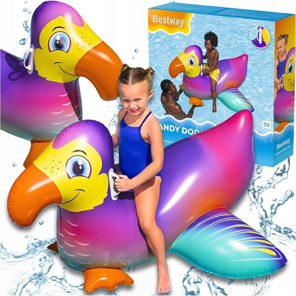 Anello Gonfiabile Tucan Dodo Pontone Materasso Con Maniglie Per Bambini Bestway-image