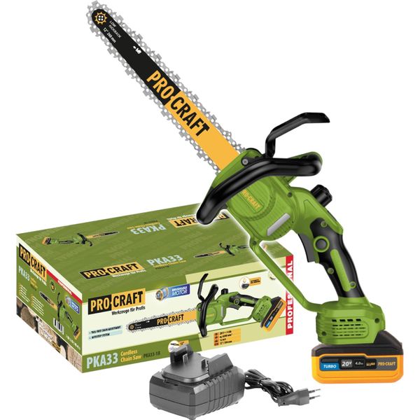 Motosega A Batteria Procraft PKA33-1B 20 V 304 Mm Brushless + 1X Batteria 4,0 Ah + Caricabatteria-image