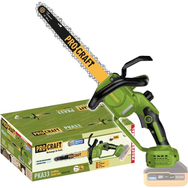 Procraft PKA33-BB Sega A Catena A Batteria 20 V 304 Mm Brushless Solo - Senza Batteria, Senza Caricabatteria-image