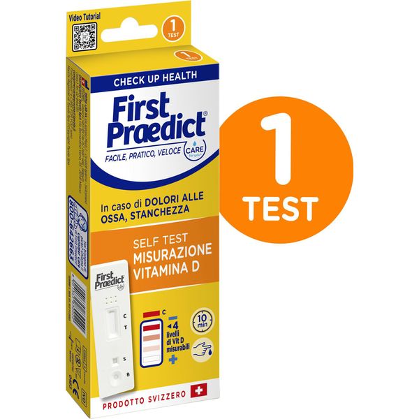 First Praedict - Self Test Misurazione Vitamina D: Kit Rapido Per Determinare I Livelli Di Vitamina D - Test Efficace E-image