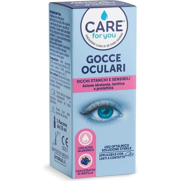 Care For You Gocce Oculari Per Occhi Stanchi Ad Azione Idratante, Lenitiva E Protettiva, Applicabile Con Lenti A Contatto, 15ML-image