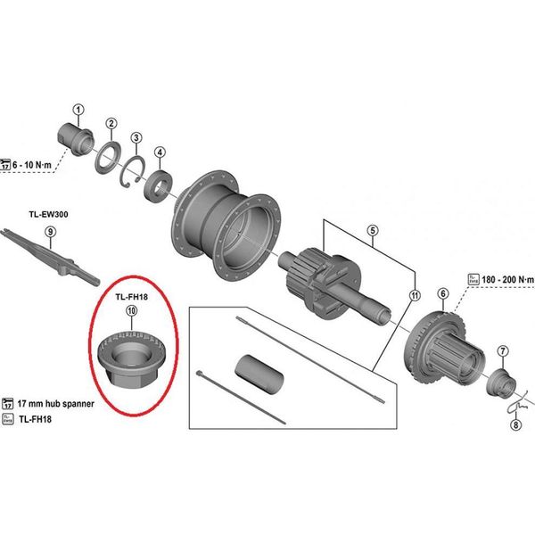 Attrezzo Da Officina Shimano TL-FH18 Per La Rimozione Del Corpo Del Mozzo Libero, Adatto Per Mozzi Shimano-image