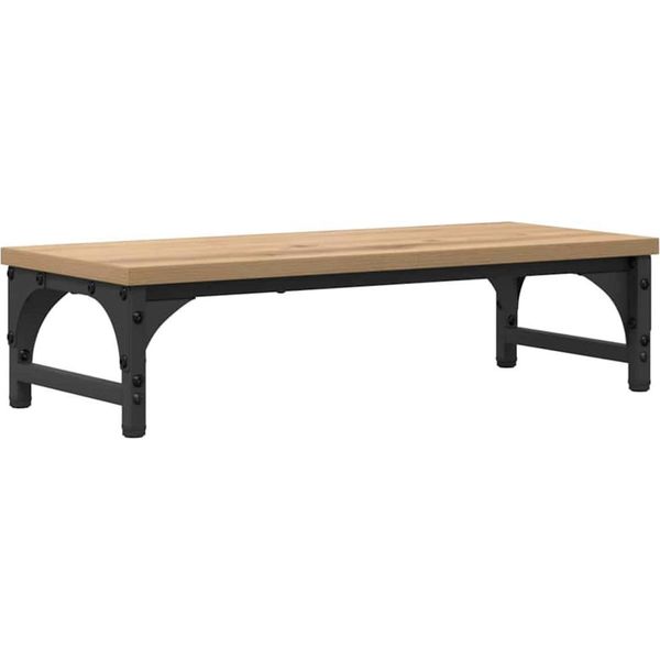 Vidaxl Supporto Per Monitor Rovere Artigianale 55 X 23 X 14 Cm Materiale A Base Di Legno-image