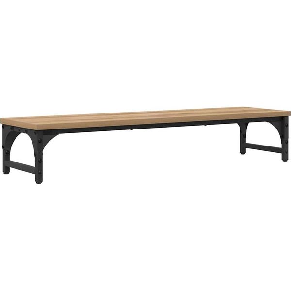 Vidaxl Supporto Per Monitor Rovere Artigianale 85 X 23 X 15,5 Cm Materiale A Base Di Legno-image