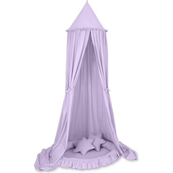 Letto A Baldacchino Per La Camera Dei Bambini - Baldacchino - 100 % Cotone, Angolo Giochi E Protezione Dalla Luce, Lilla-image