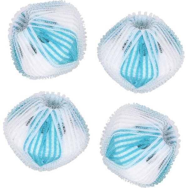6Pcs Lavatrice Capelli Rimozione Lanugine Lavanderia Palla Vestiti Pulizia Palla Strumento Blubianco-image
