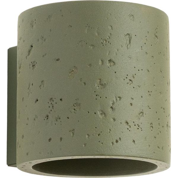Lampada Da Parete Orbis Cemento Verde Oliva 1Xg9 8W Calcestruzzo 10X12X10Cm Sollux Lighting-image