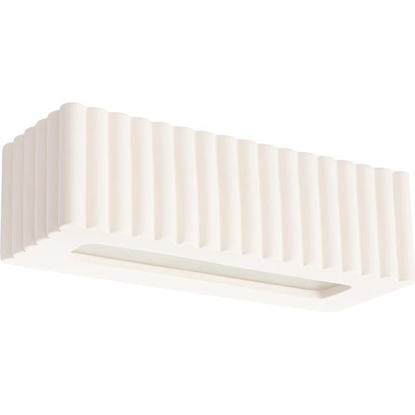 Lampada Da Parete In Ceramica Rigata 1Xe27 15W Ceramica 10X12X34Cm Sollux Lighting-image
