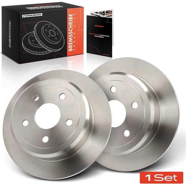 Frankberg 2X Dischi Freno Asse Posteriore Per Jeep Wrangler Iii Jk 2.8L 3.6L 3.8L 2007-2017-image