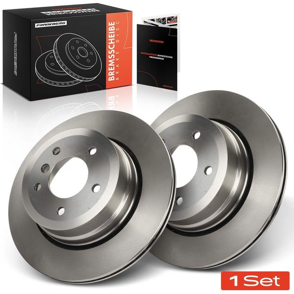 Frankberg 2X Dischi Freno Asse Posteriore Per Bmw Serie 5 Touring E60 E61 2.5L 3.0L 2004-2010-image