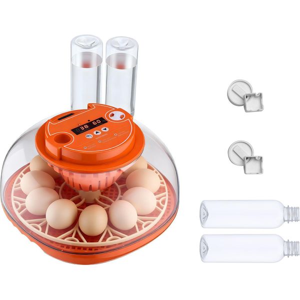 Succebuy Incubatrice Completamente Automatica Per 12 Uova, Incubatrice Con Giratore Di Uova, Controllo Della Temperatura E Dell'umidità, Adatta Per La Cova Di Pulcini, Anatre, Oche E Quaglie-image