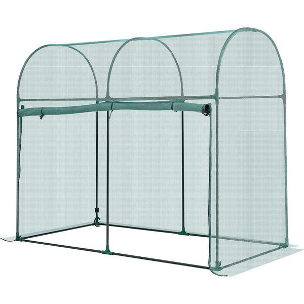Succebuy Tenda Protettiva Per Piante, 1806X910X1500 Mm Rete Protettiva Con Telaio Stabile, Porta Con Cerniera, Resistente Al Vento, Gabbia Per Piante Per Aiuole Rialzate All'aperto, Giardino E Terrazza-image