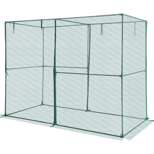 Tenda Protettiva Per Piante Succebuy, 2396X1200X1800 Mm Con Copertura In Rete, Porta Con Cerniera, Gabbia Protettiva Per Aiuole Rialzate All'aperto, Rete Di Copertura Per Giardino, Terrazza E Prato-image