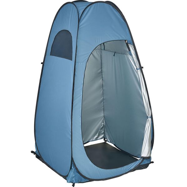 Tenda Da Doccia Pop-Up Succebuy (119X119X210 Cm) Con Montaggio Rapido, Tenda Spogliatoio Incl. Picchetti, Corde E Borsa Per Il Trasporto, In Poliestere 190T, Perfetta Per Il Campeggio, La Spiaggia E La Pesca, Blu-image