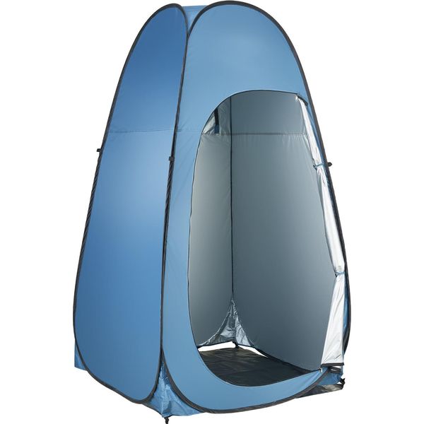 Tenda Da Doccia Succebuy Con Sacca Per Doccia E Funzione Wc (1194X1194X1905 Mm), Tenda Spogliatoio Con Picchetti, Corde E Borsa Per Il Trasporto, Protezione Dalla Vista In Poliestere 190T Per Campeggio, Spiaggia E Pesca, Colore Blu-image