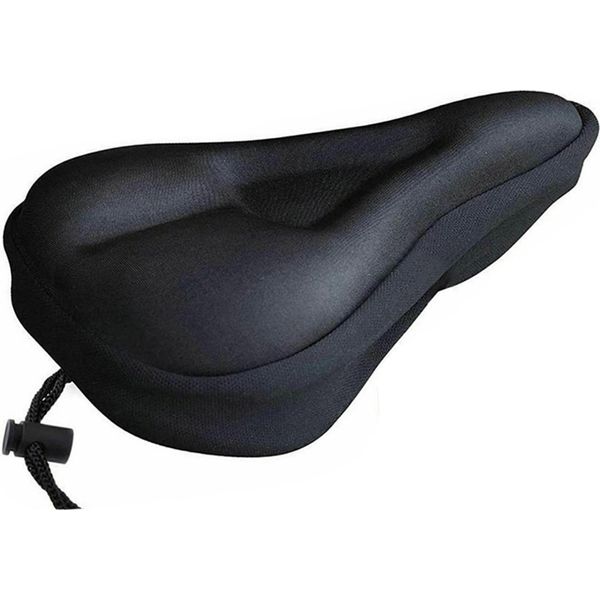 Coprisella Per Bicicletta, Spugna, Nero, Cuscino Di Seduta Ergonomico, Morbido, Traspirante, Imbottito-image