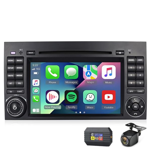 Autoradio Android Da 7 Pollici 4+64 Gb Per Mercedes-Benz Classe A/B/Vito W169 W639 W245 Wireless Carplay Android Auto 4G Wifi 8 Core Gps Navi Rds Dsp Dab+-image