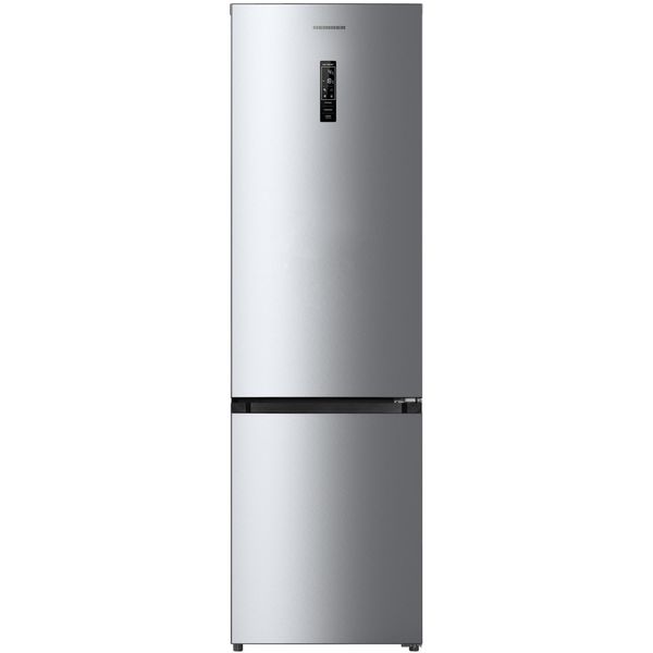 Heinner HCNF-HM377INVXC Frigorifero Combinato 377 L, No-Frost, Comandi Touch, Funzione Holiday, Acciaio Inox-image