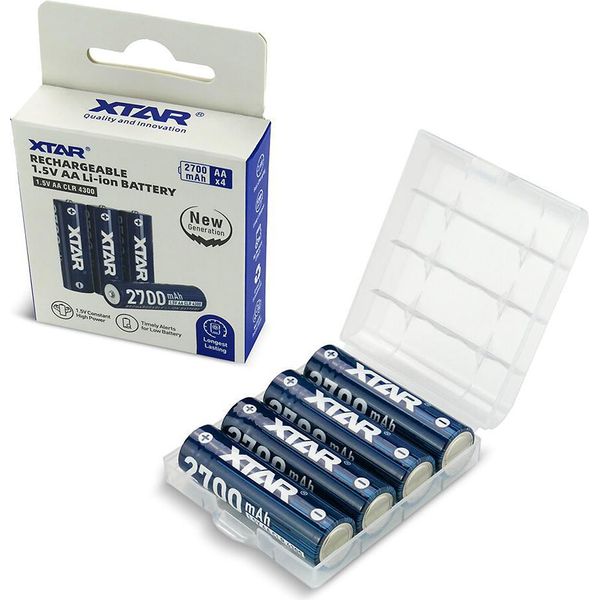 Batteria Ricaricabile Xtar R6 / Aa 1,5V Li-Ion 2700Mah Con Protezione - 4 Pezzi-image