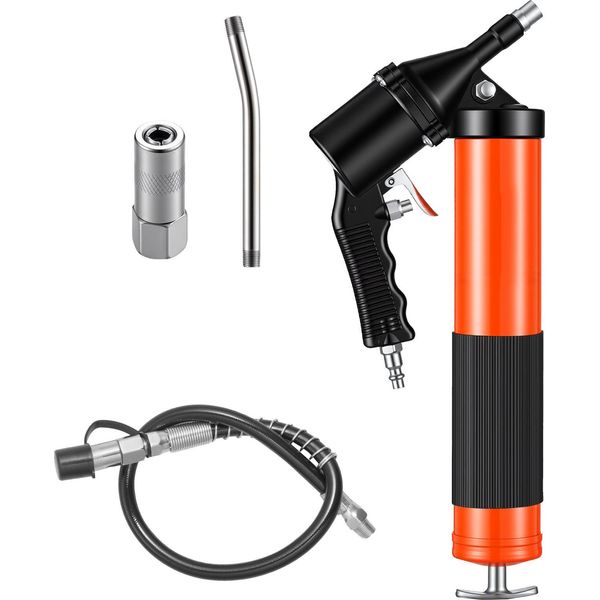 Succebuy Ingrassatore, 413 Bar, Set Di Ingrassatori Con Impugnatura A Pistola, Capacità 0,4 Litri, Incl. Tubo Flessibile Da 45,7 Cm, Tubo Di Prolunga E 2 Ugelli Piatti Per Veicoli E Imbarcazioni-image