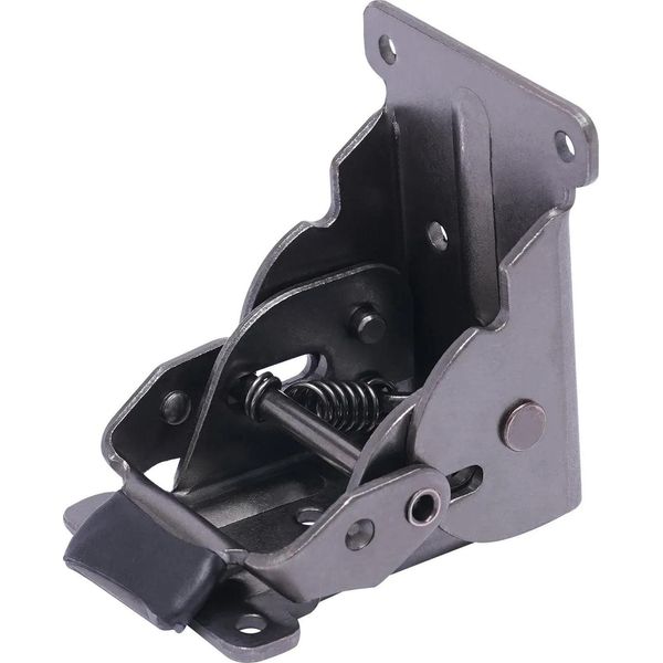 4 Pezzi Cerniere Per Gambe Di Tavoli Pieghevoli - Cerniera Per Mobili - Autobloccante 0-90° - Portata 200 Kg - Acciaio Laminato A Freddo - 5×6,3×6,8 Cm - Nero-image