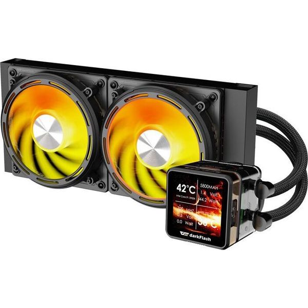 DE240 Raffreddamento Ad Acqua Della Cpu Radiatore Da 240 Mm Nero-image