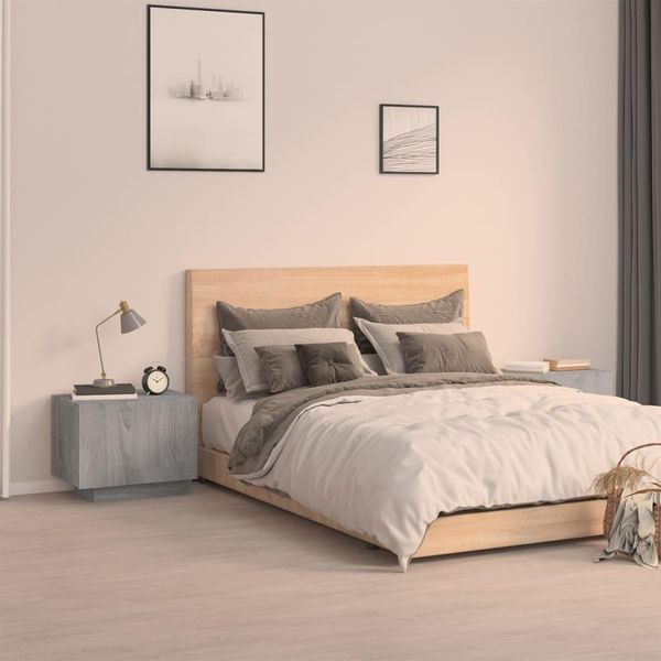 Maison Exclusive - Comodino Grigio Sonoma 100X35X40 Cm In Legno Multistrato-image