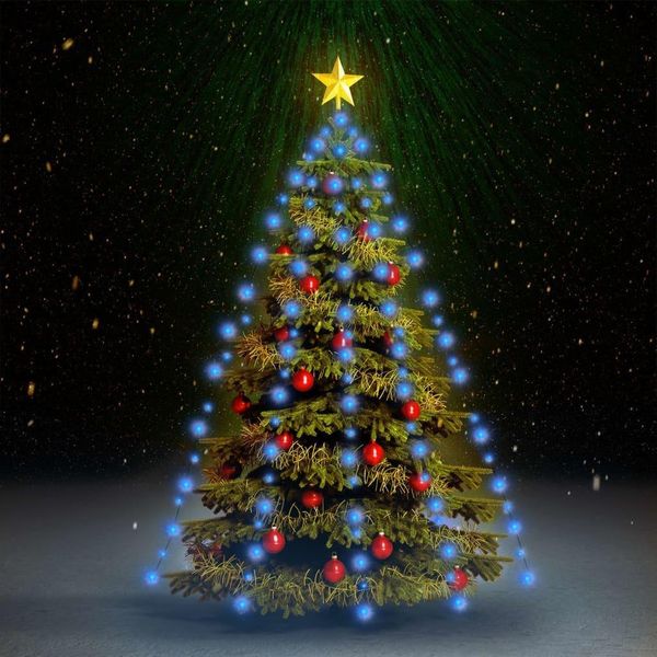 Maison Exclusive - Rete Di Luce Per Albero Di Natale 180 Led Blu 180 Cm-image